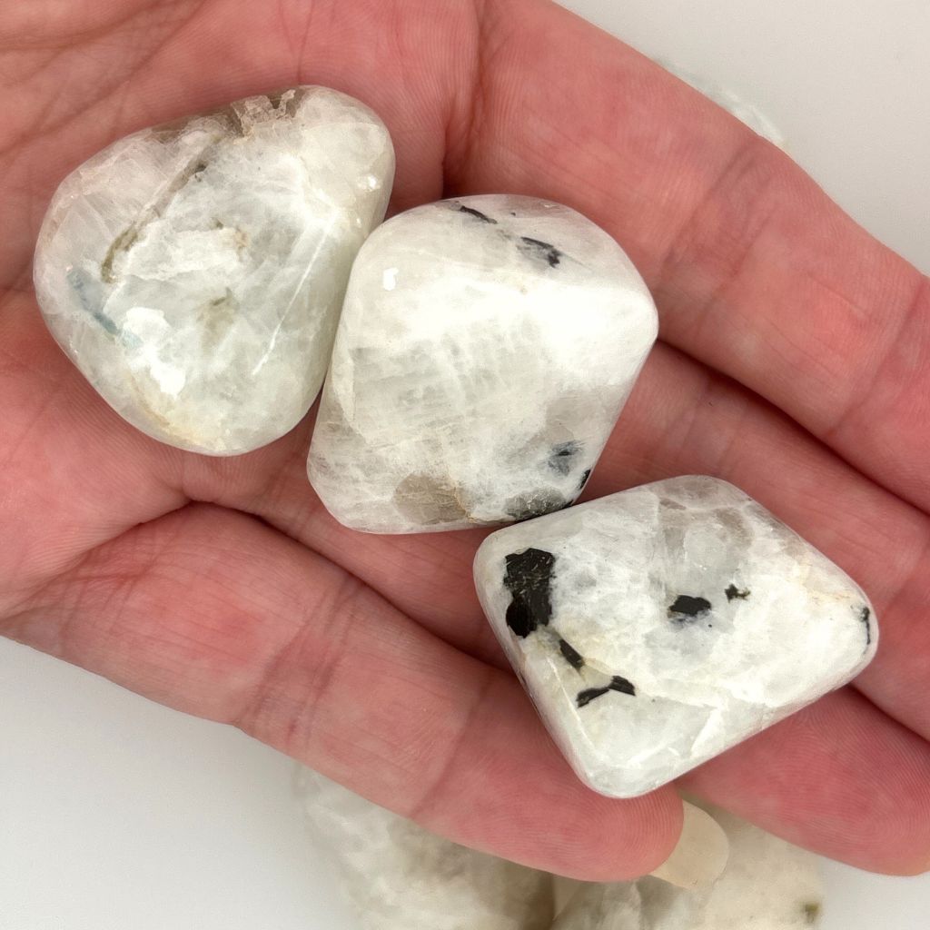 rainbow moonstone tumble stones