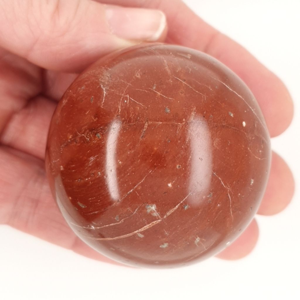 crystal sphere red jasper