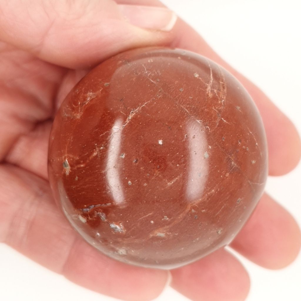 crystal sphere red jasper