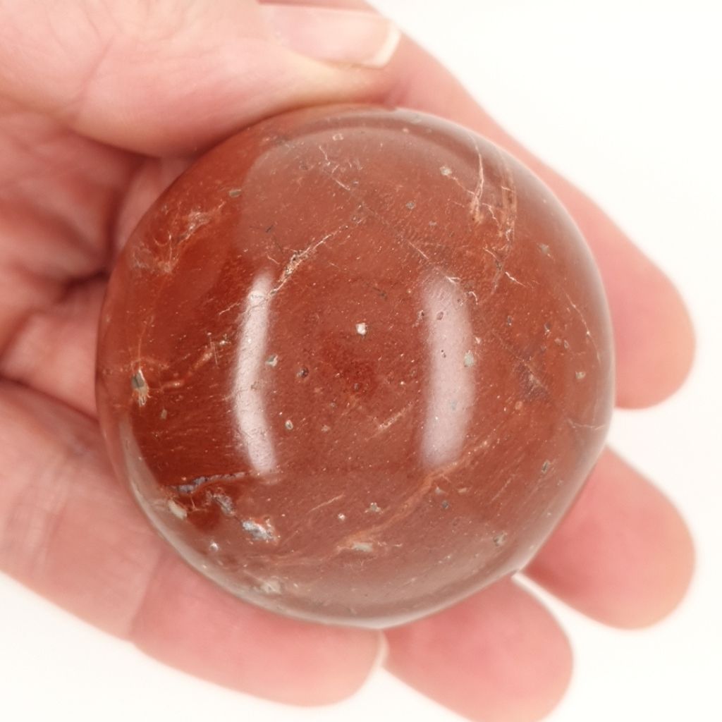 crystal sphere red jasper