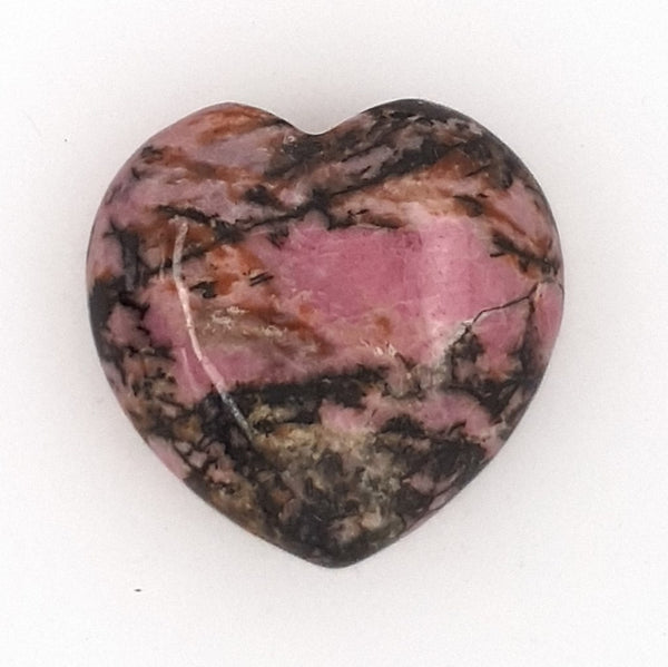 Rhodonite Small Crystal Heart - 30mm