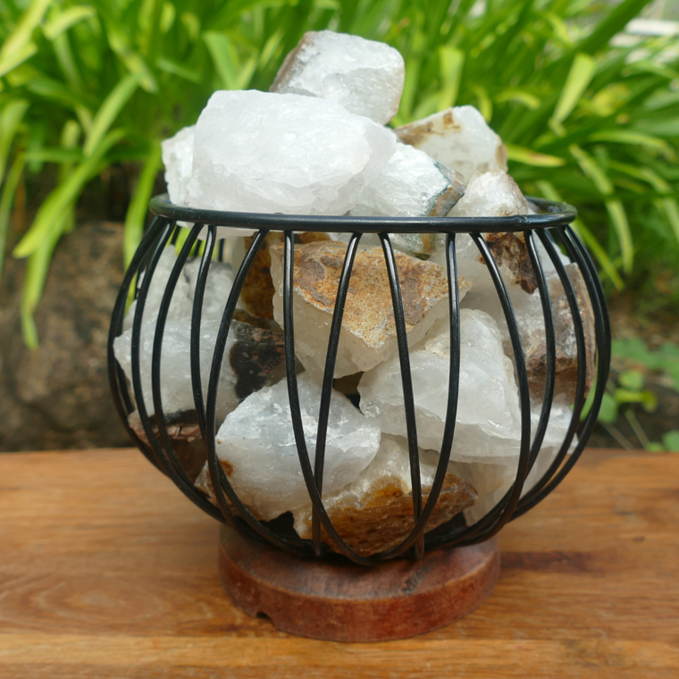 amore crystal lamp with agate stones