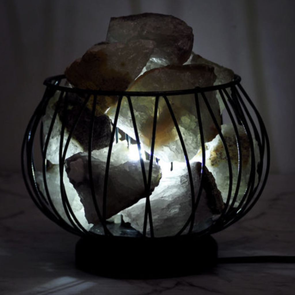 amore crystal lamp with agate stones