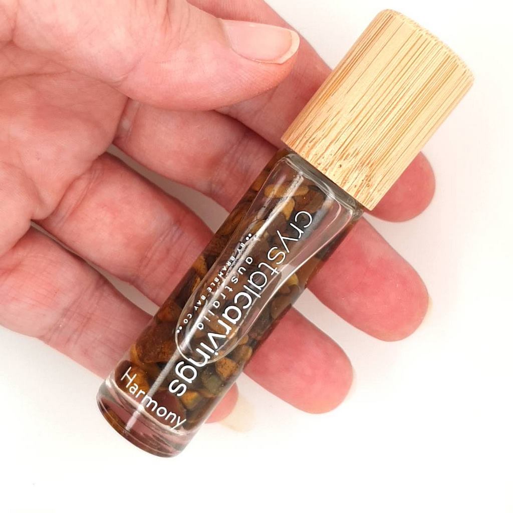 tiger eye crystal roller with essential oils