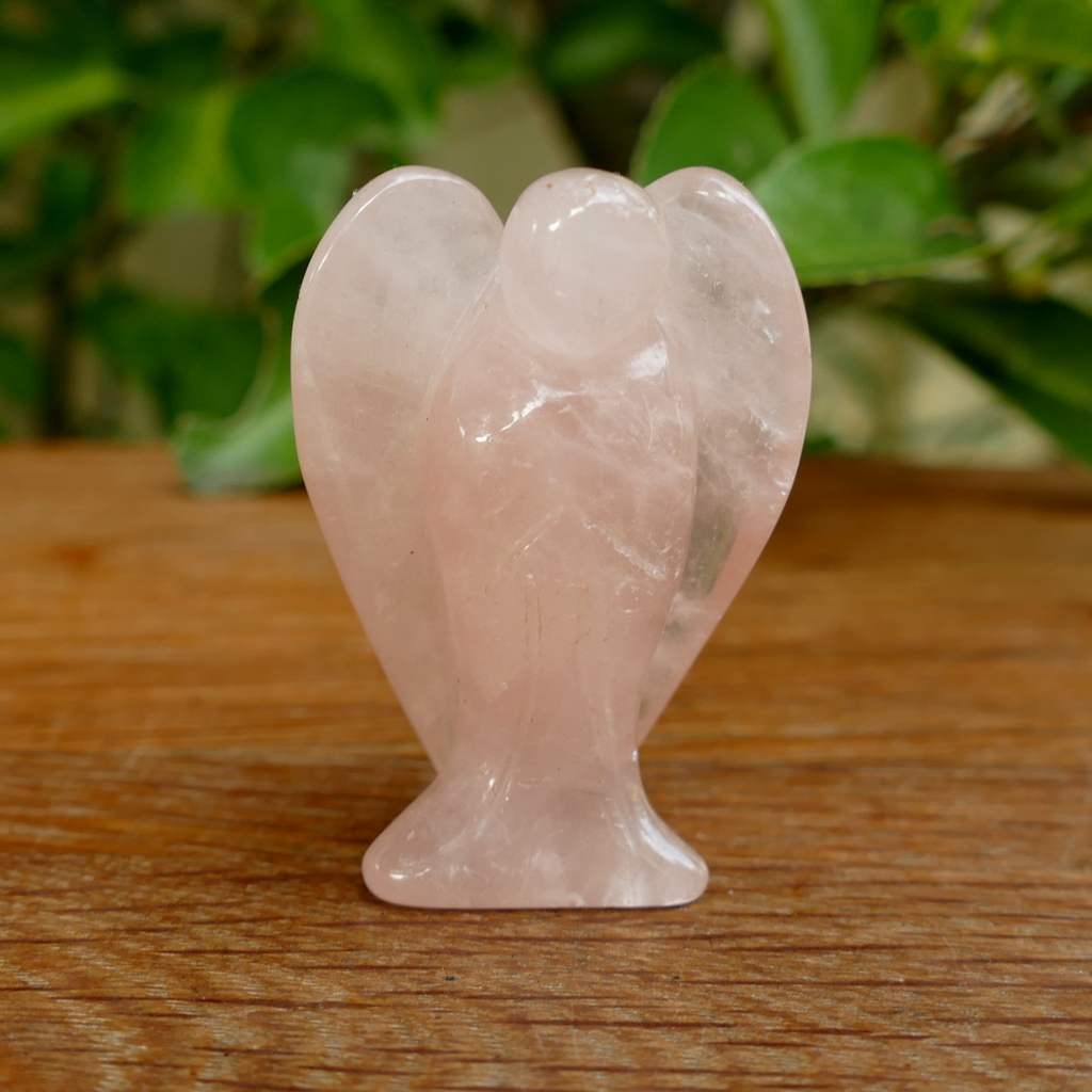 rose quartz crystal angel