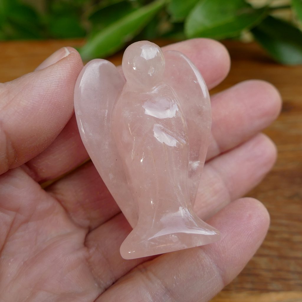 rose quartz crystal angel