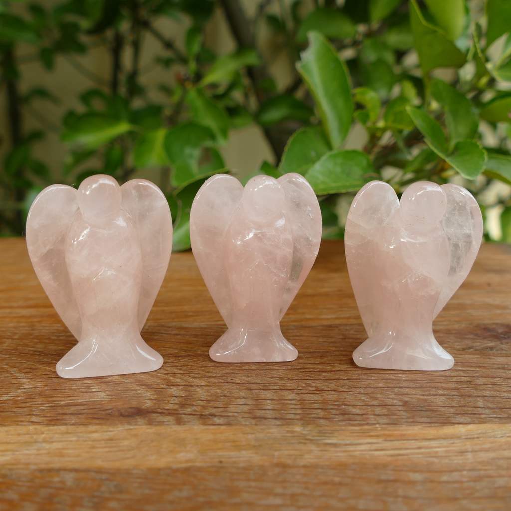 rose quartz crystal angel