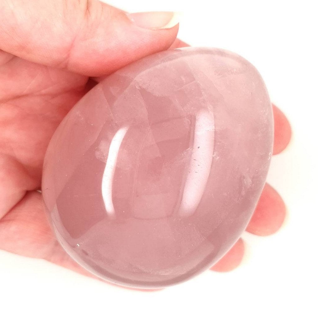 rose quartz crystal egg
