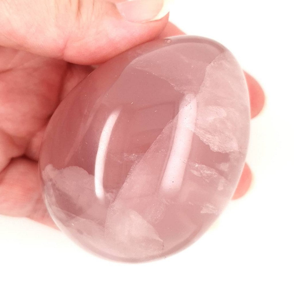 rose quartz crystal egg