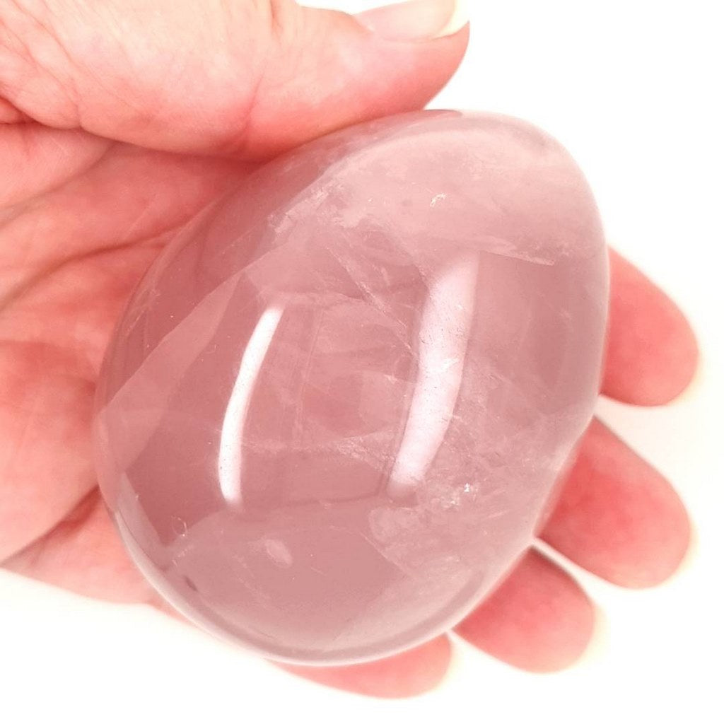 rose quartz crystal egg