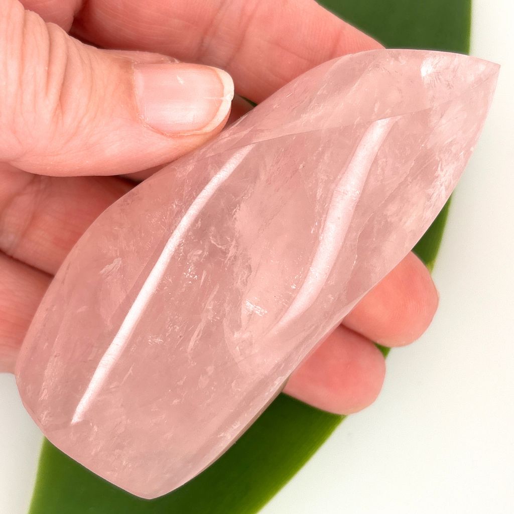 Rose Quartz Crystal Flame Beautifully Polished