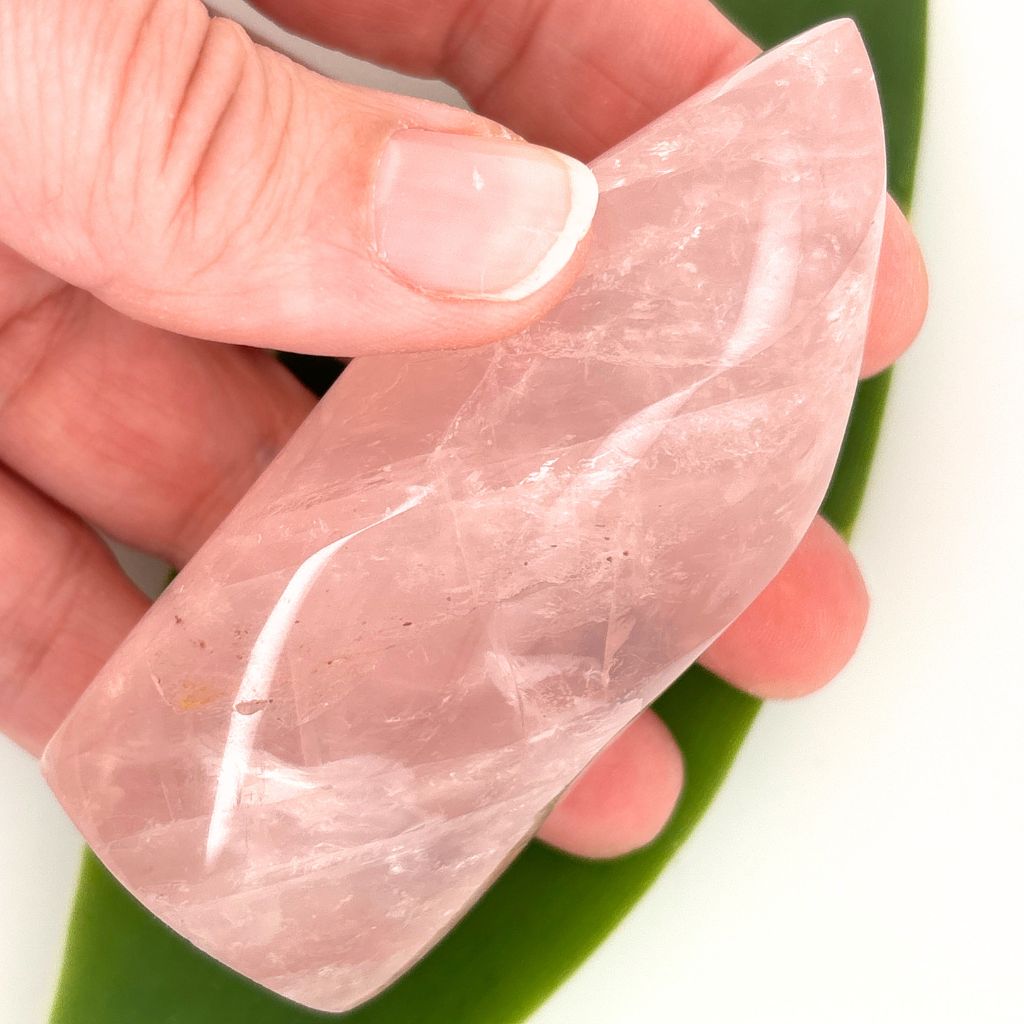 Rose Quartz Crystal Flame Beautifully Polished