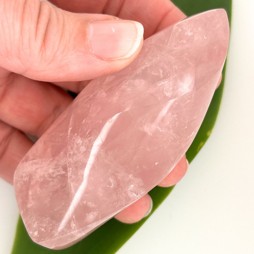 Rose Quartz Crystal Flame Beautifully Polished