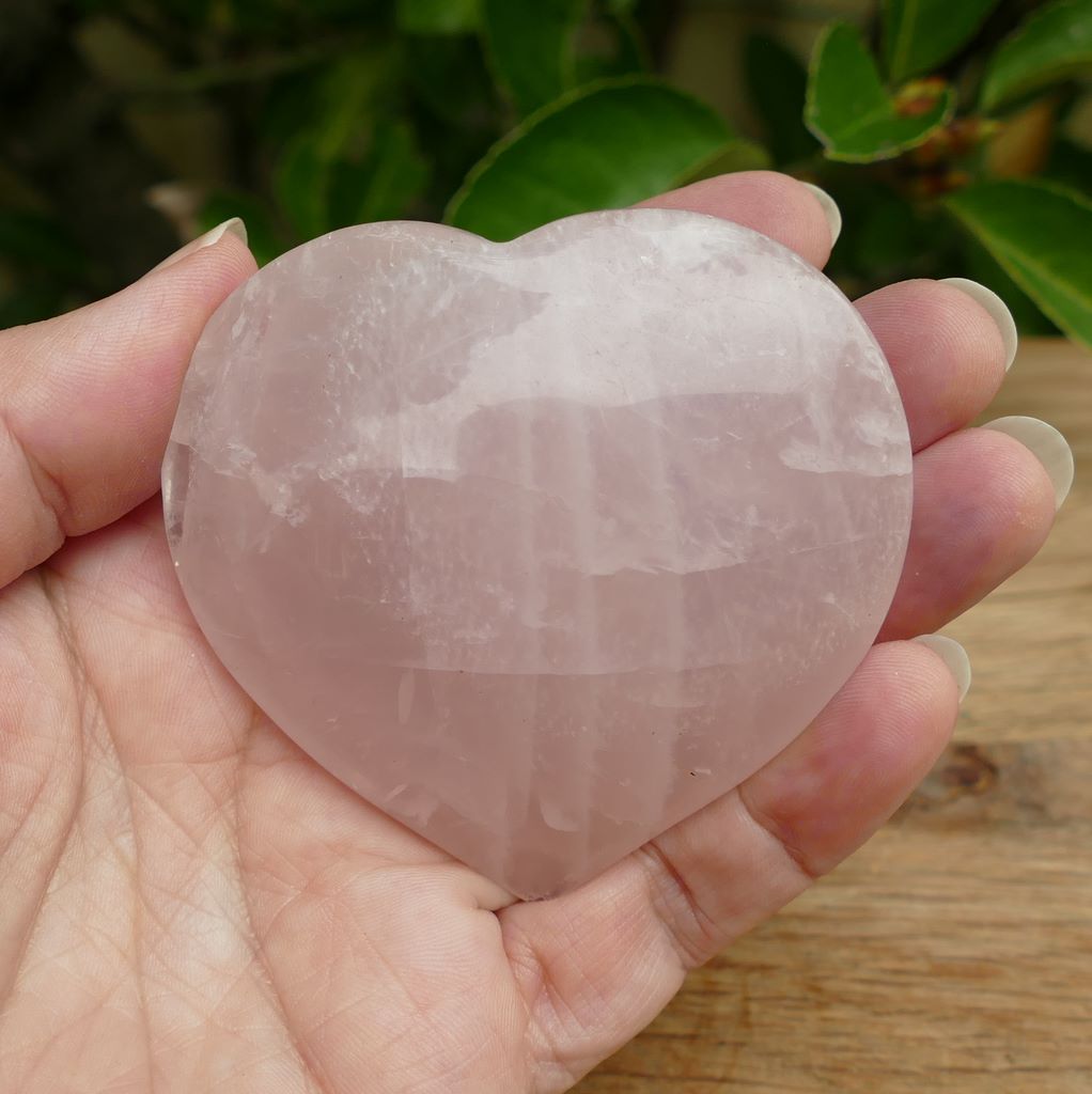 rose quartz crystal heart