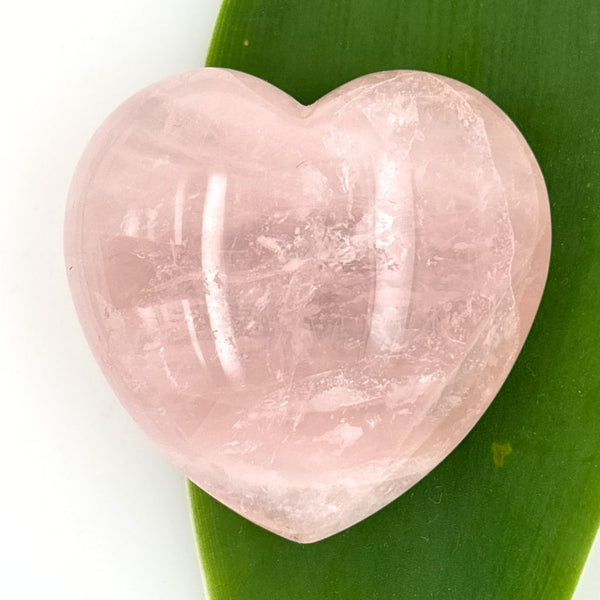 Rose Quartz Crystal Heart - Polished Crystal