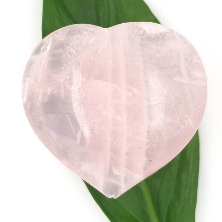 rose quartz crystal heart