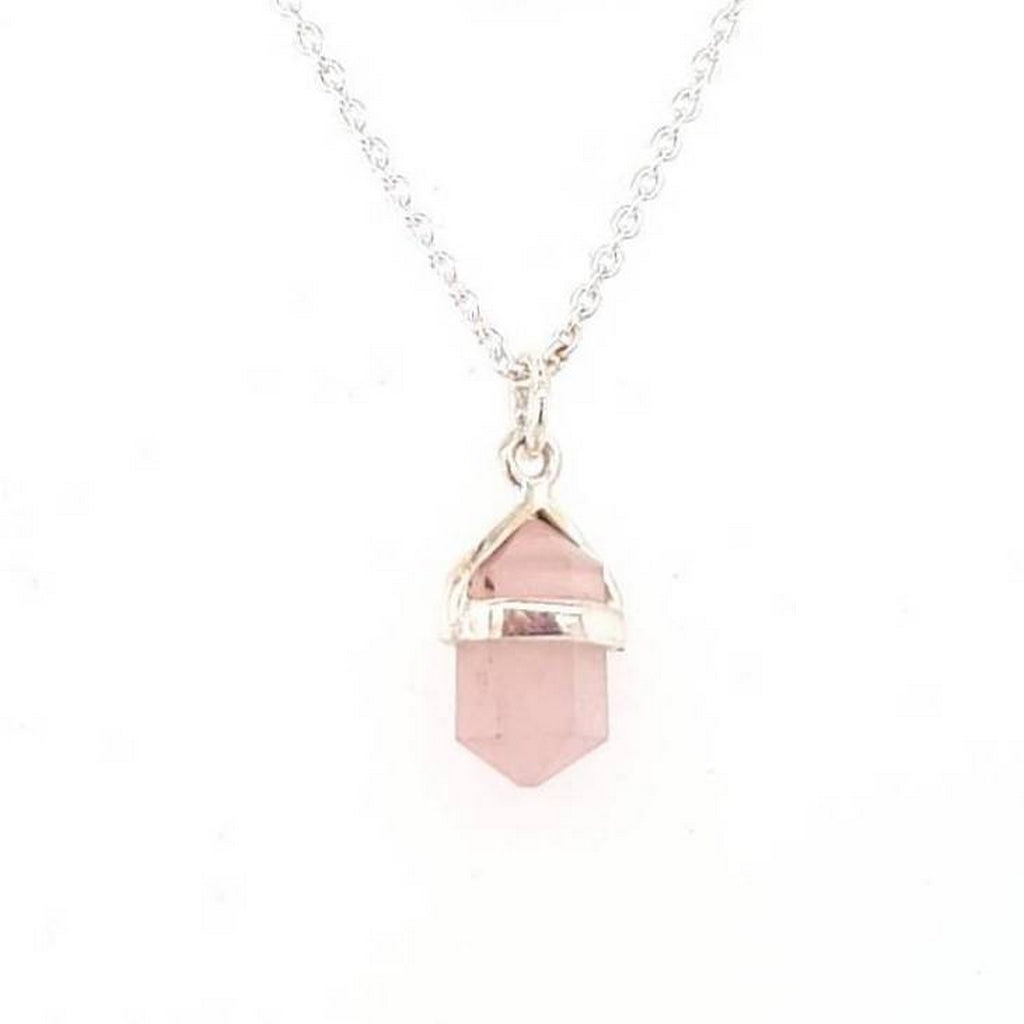 rose quartz point pendant