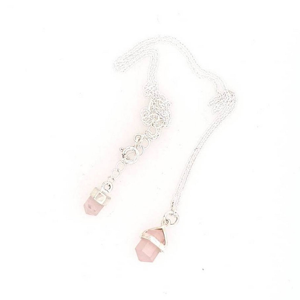 rose quartz point pendant