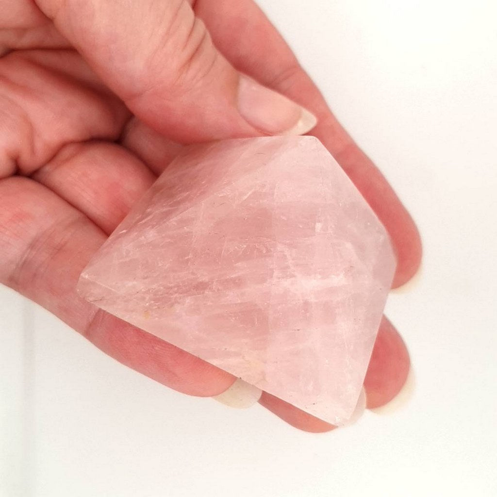 rose quartz crystal pyramid