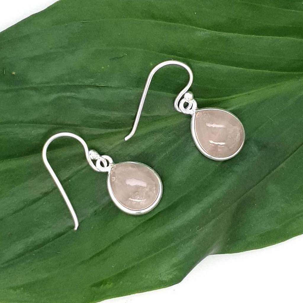 Rose Quartz Crystal Earrings