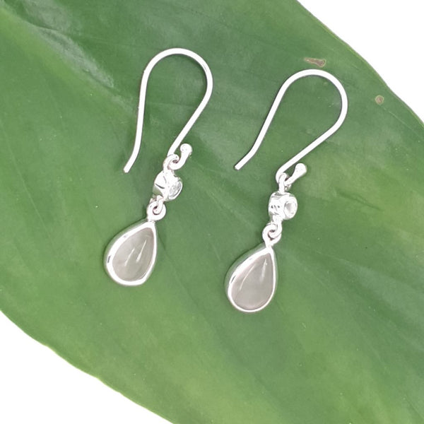 Rose Quartz & Clear Quartz Crystal Earrings