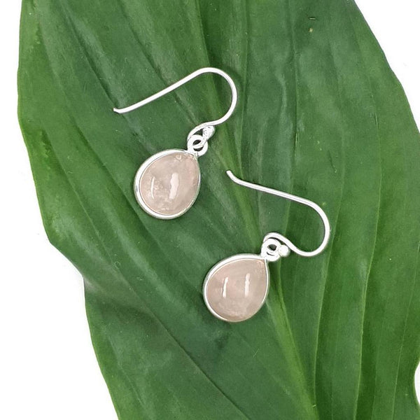 Rose Quartz Crystal Earrings