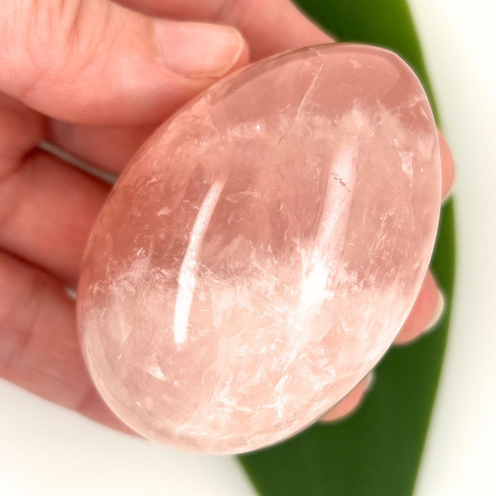 Crystal Egg with Rose Quartz Crystal