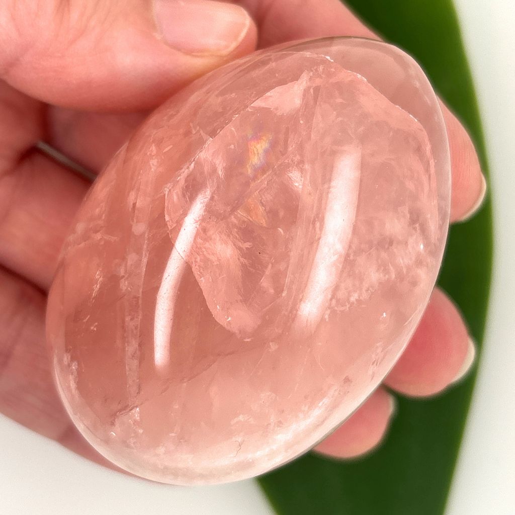 Crystal Egg with Rose Quartz Crystal