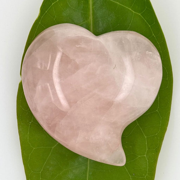Rose Quartz Crystal Heart - Polished Crystal