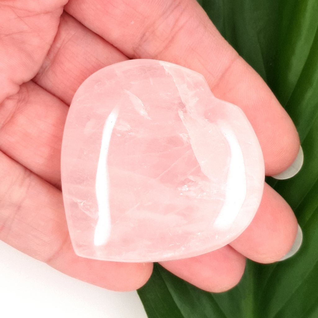 Rose Quartz Hearts Natural Rose Quartz Polished Crystal Cute Love Heart