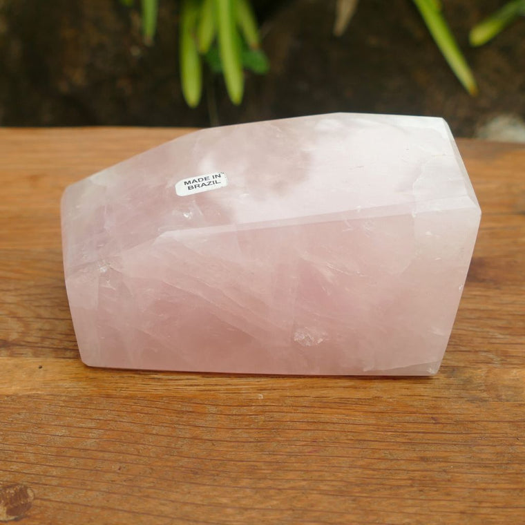 rose quartz polished free form
