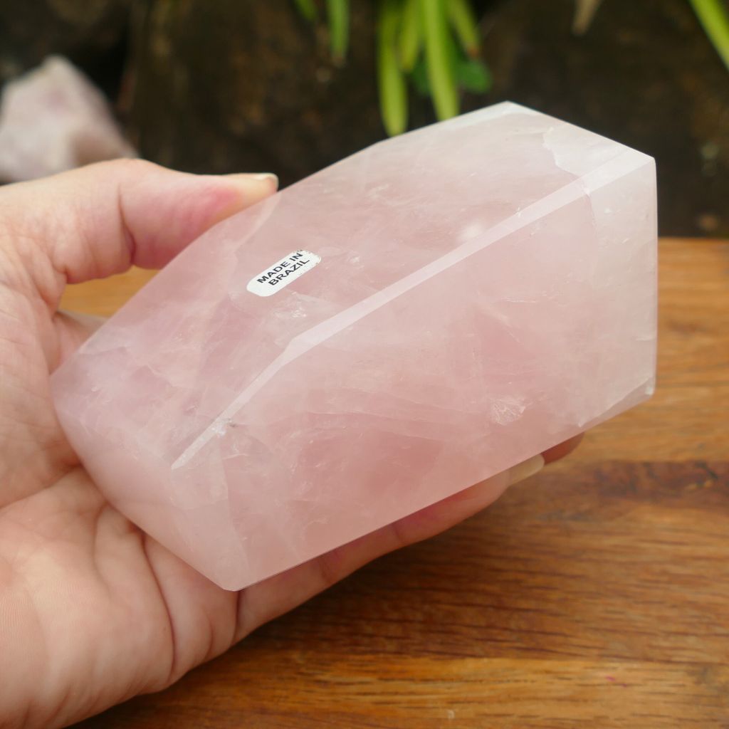 rose quartz polished free form