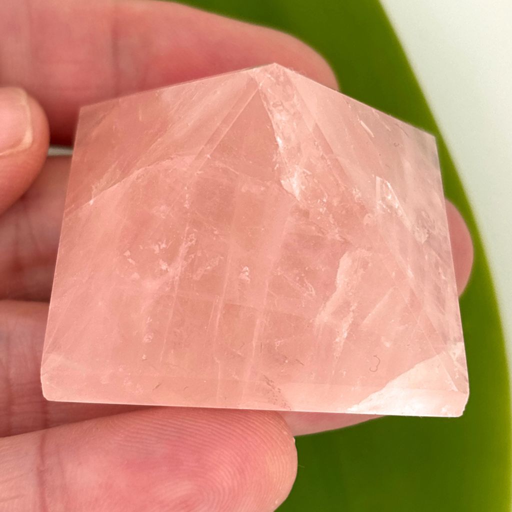 Rose Quartz Crystal Pyramid Polished