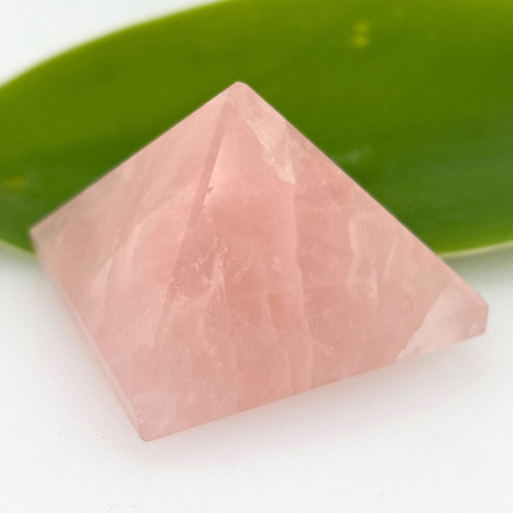 Rose Quartz Crystal Pyramid Polished