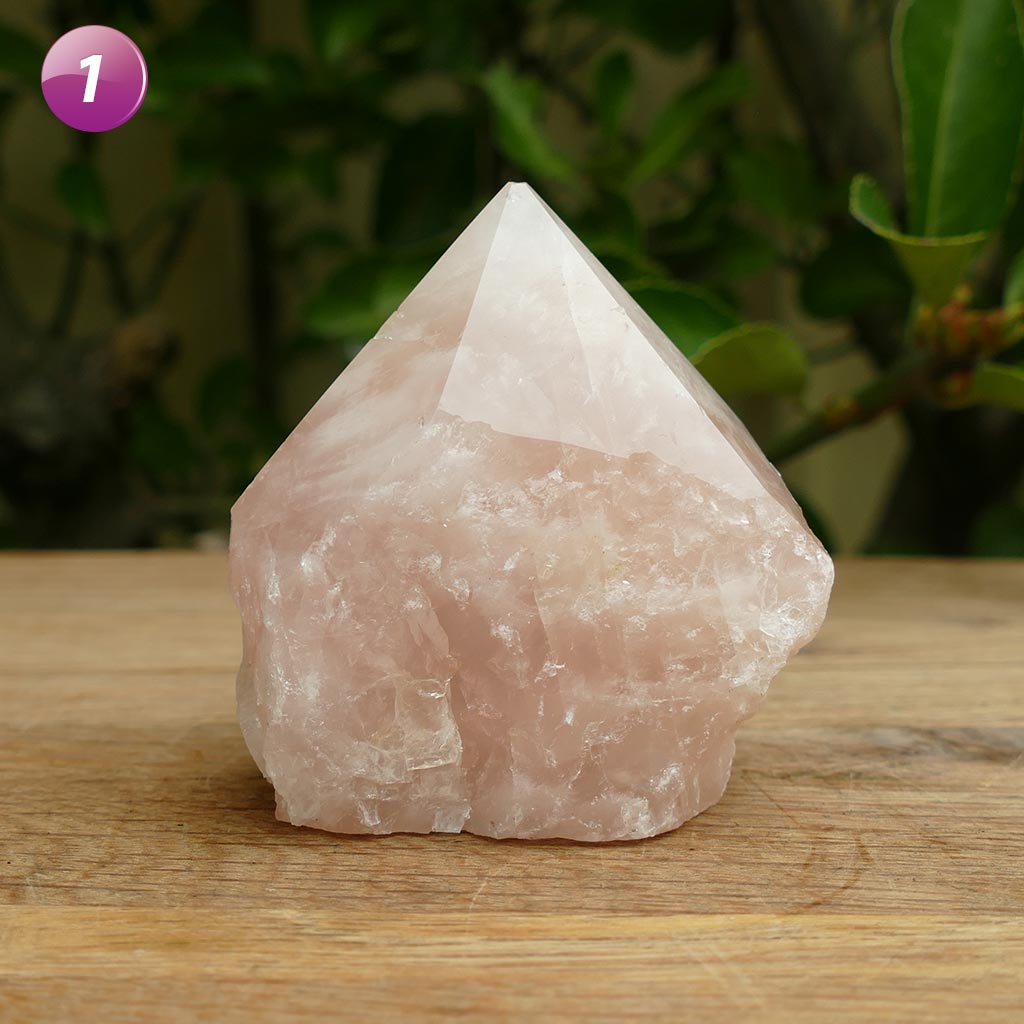 rose quartz semi polished points