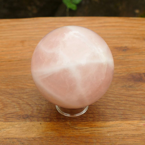 Star Rose Quartz Crystal Sphere - Rare Heart Healer