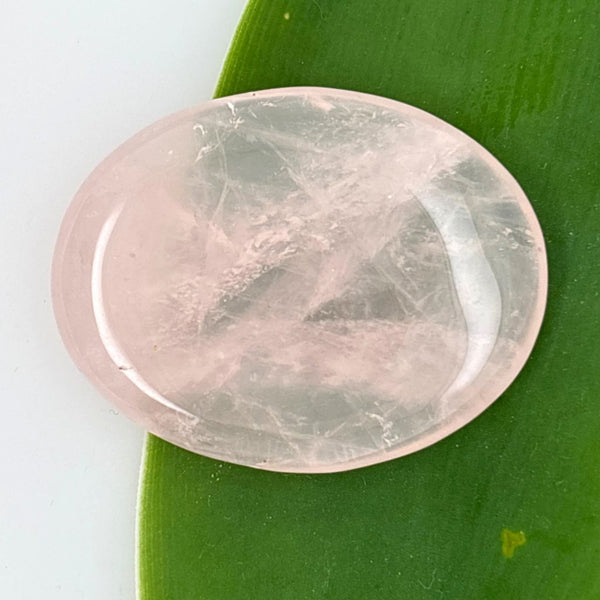 Rose Quartz Palm Stone - Worry Stone