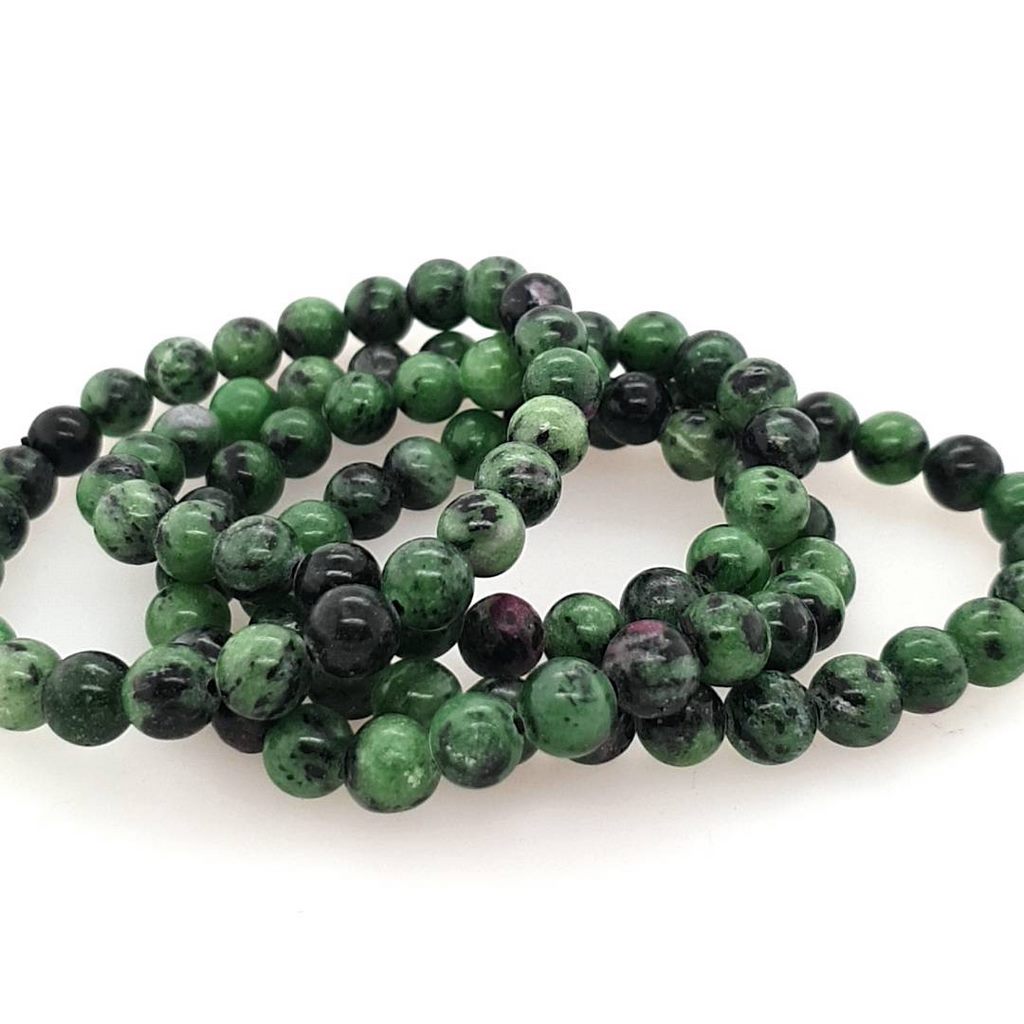 ruby zoisite bead bracelet