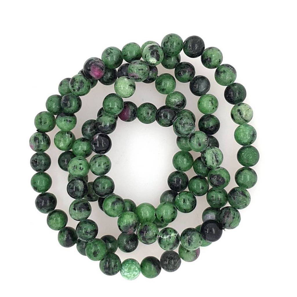 ruby zoisite bead bracelet