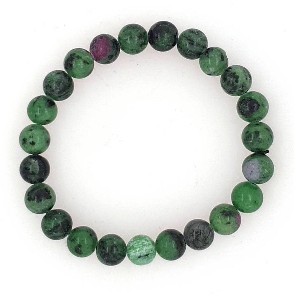 ruby zoisite bead bracelet