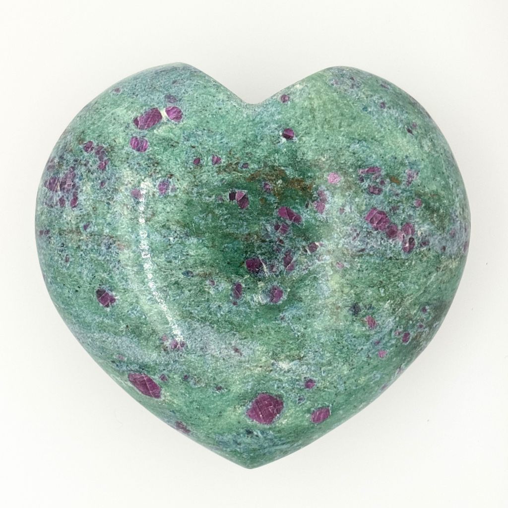 ruby fuchsite crystal heart