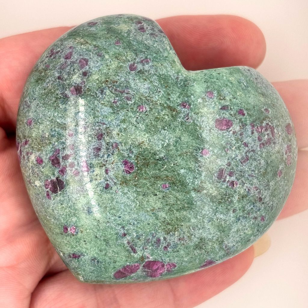 ruby fuchsite crystal heart