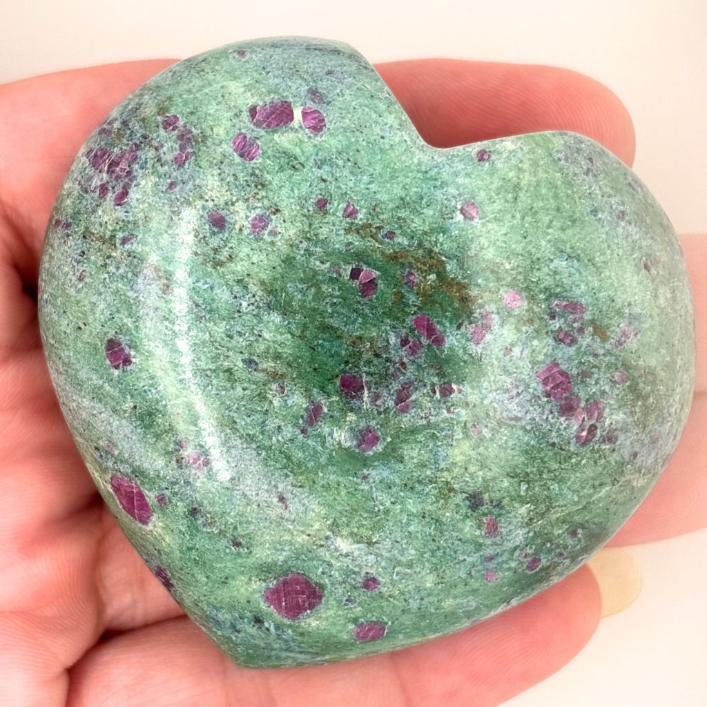 ruby fuchsite crystal heart