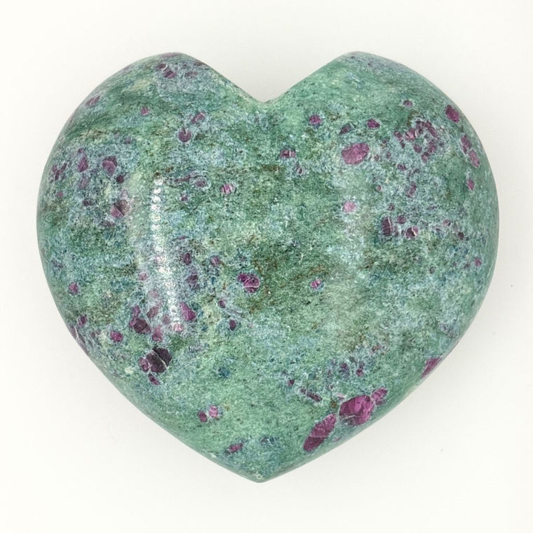 ruby fuchsite crystal heart