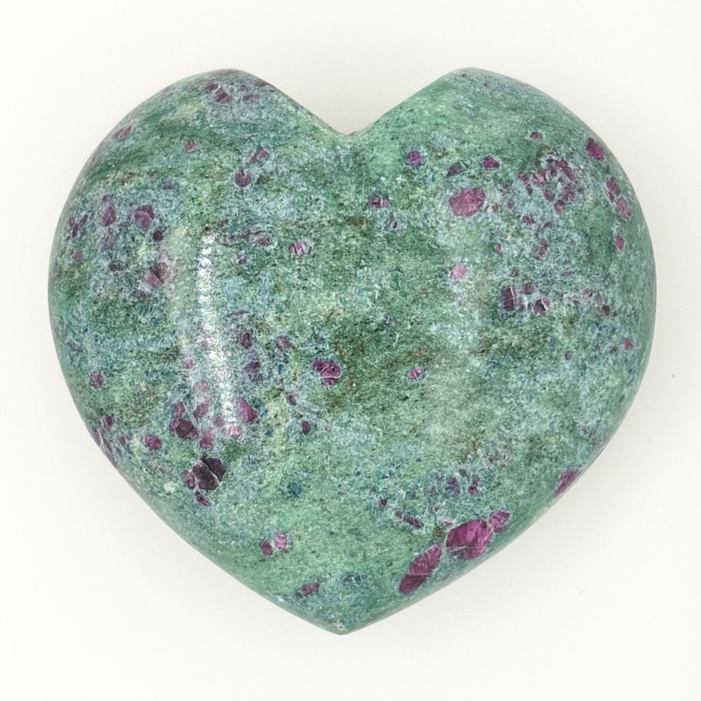 ruby fuchsite crystal heart