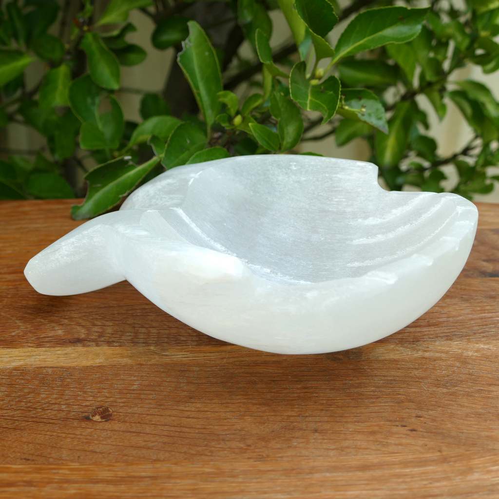 selenite cupped hands bowl