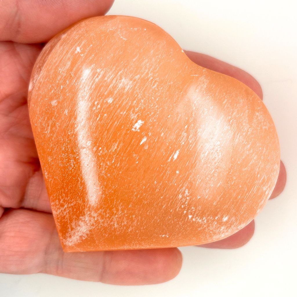 Orange Selenite Heart | Sacral Chakra Cleansing Crystal