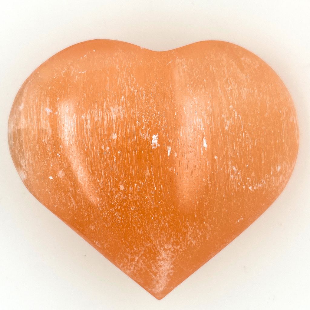 Orange Selenite Heart | Sacral Chakra Cleansing Crystal