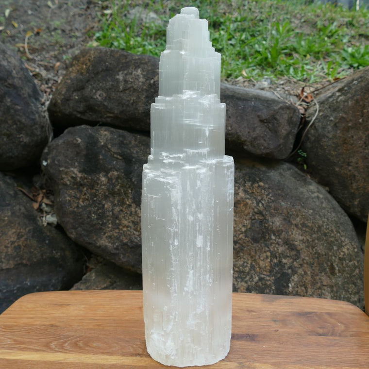 large selenite lamp