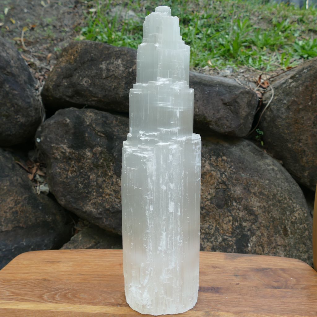 large selenite lamp